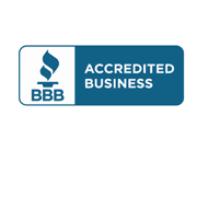 Logo of the Better Business Bureau (BBB) with the text "Accredited Business" to the right of it.